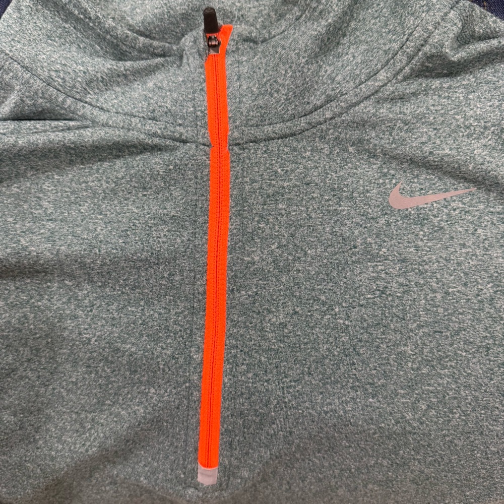 Nike Long Sleeve Shirt - Dark Green with Orange Accents - Picture 6 of 7